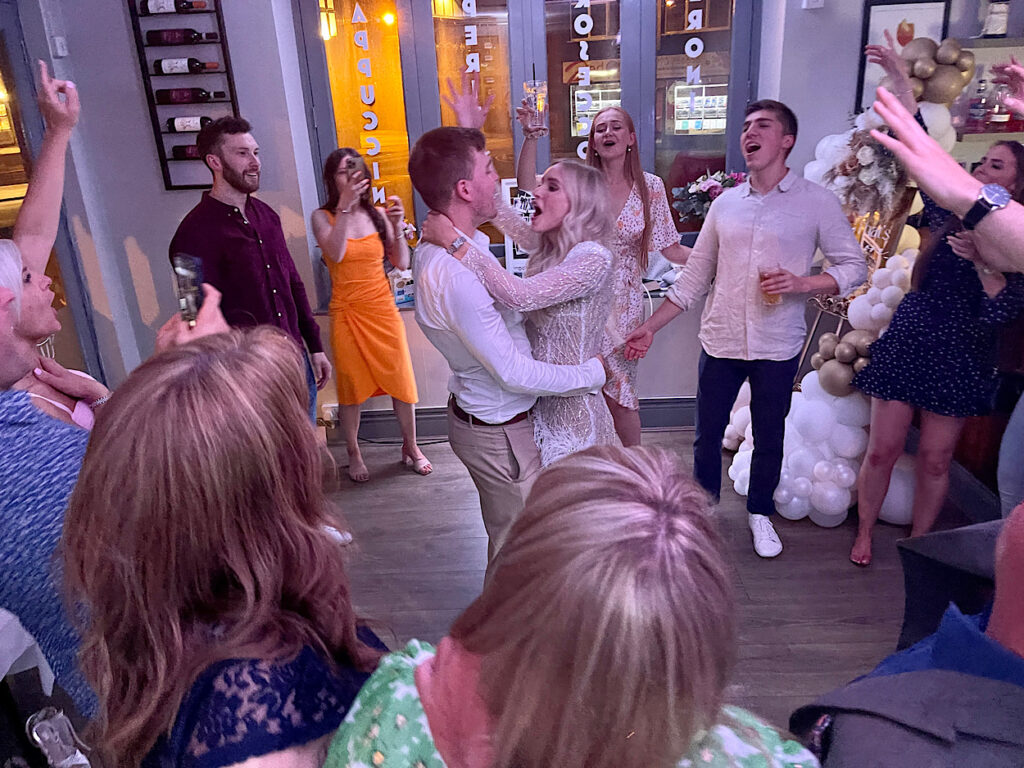 Engagement Party Singer – Raffaele’s, Sandbach, Cheshire - James Barlow - Wedding Singer James Barlow performing live as a singer at an engagement party at Raffaele’s in Sandbach, Cheshire, providing tailored entertainment for the celebration